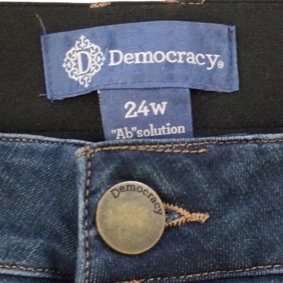 Democracy Women’s Ab Solution‎ Stretch Tapered Leg Jeans Size 24W - Picture 7 of 8